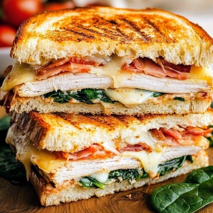 Tuscan Turkey Melt, Fries & Drink.