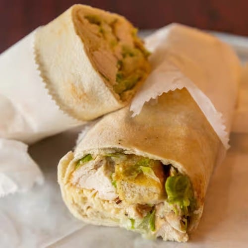 Grilled Chicken Caesar Wrap.