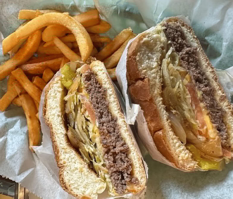 Delite Double  Cheese Burger.