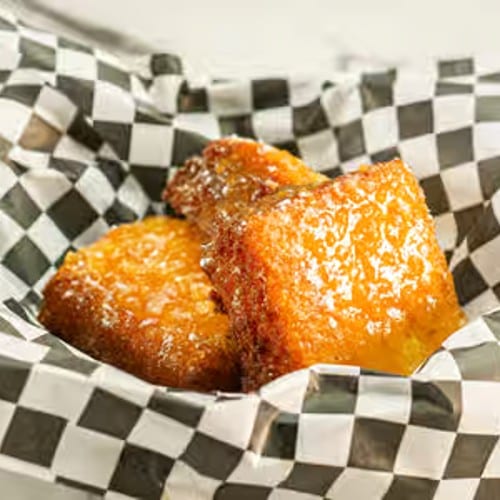 Glazed Corn Bread Bites.