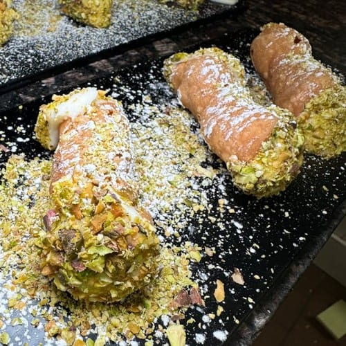 Pistachio Cannolis.