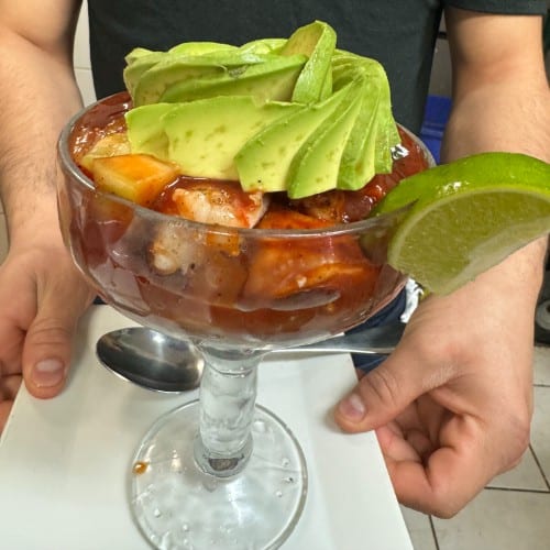 Mexican Style Shrimp Cocktail Dinner.