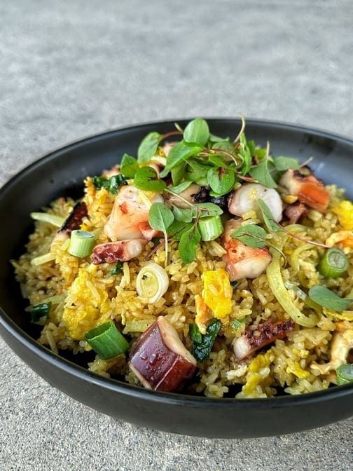 48. Original Octopus Curry Fried Rice.