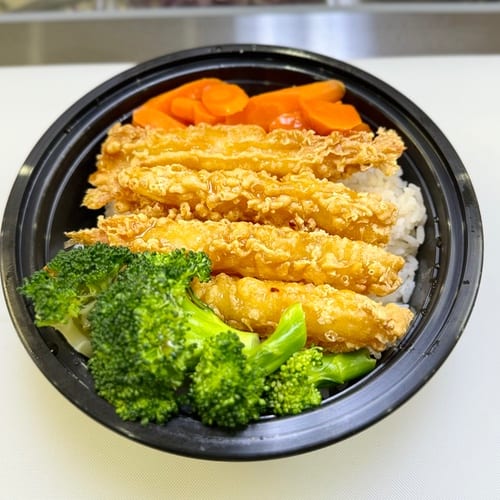 Shrimp Tempura Rice Bowl.