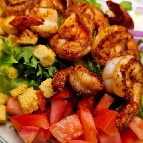 Blackened Shrimp Salad.