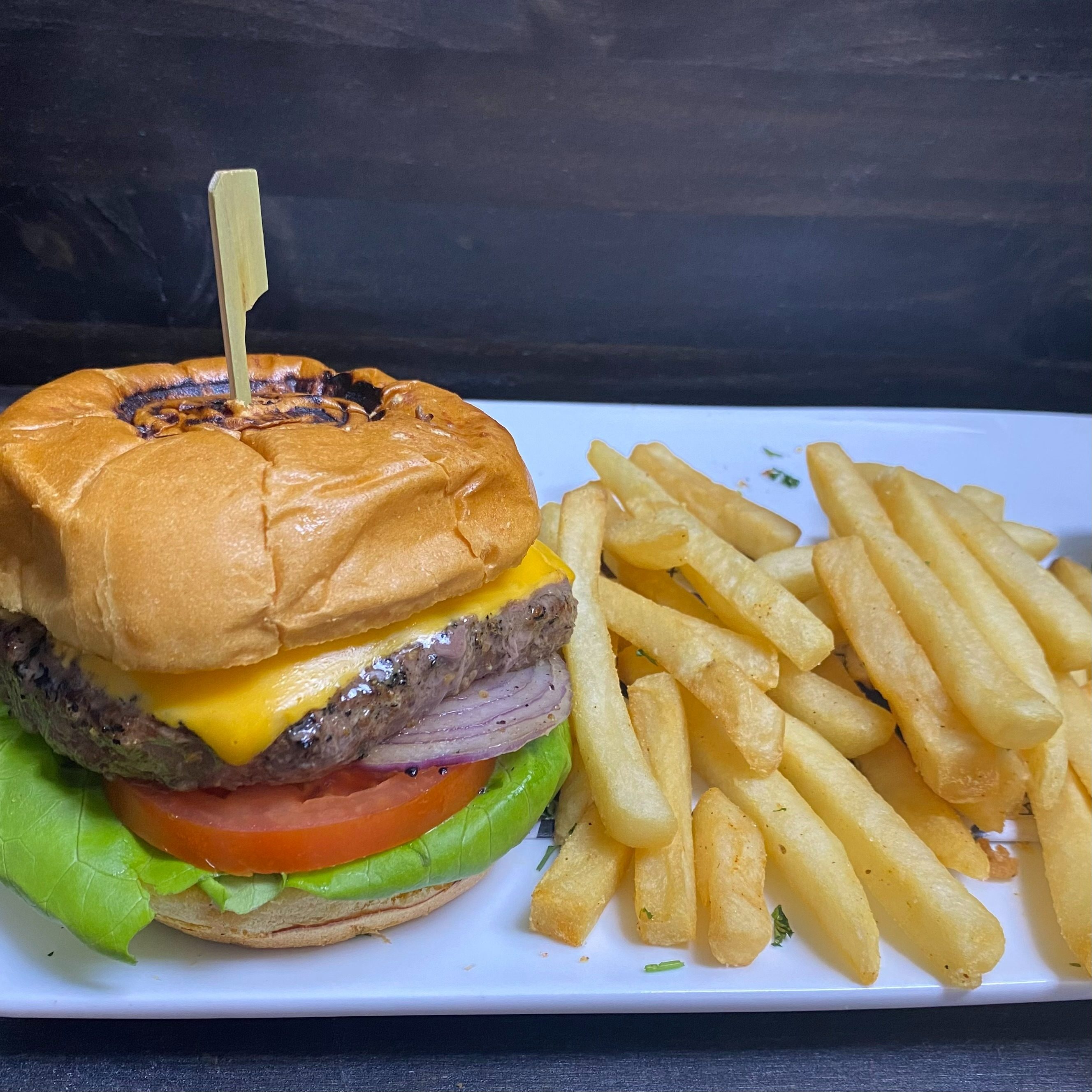 All American cheeseburger*.