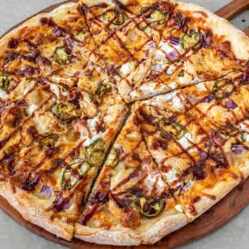 BBQ Chicken Pizza.