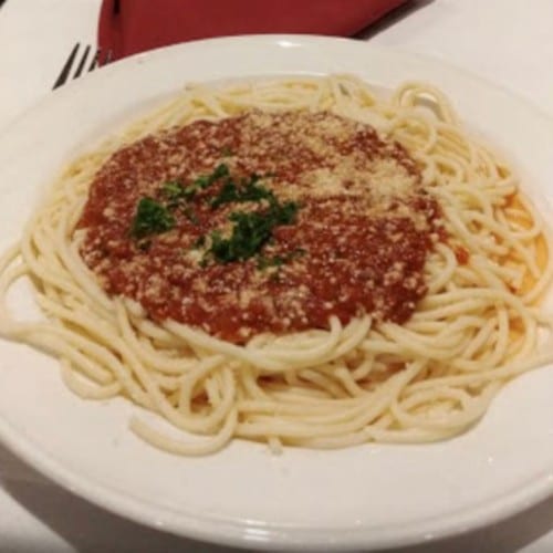 Kid's Spaghetti with Meat Sauce.