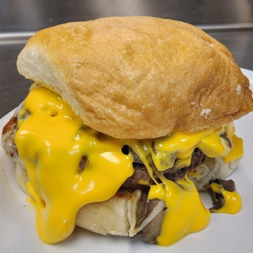 Mushroom Cheeseburger.