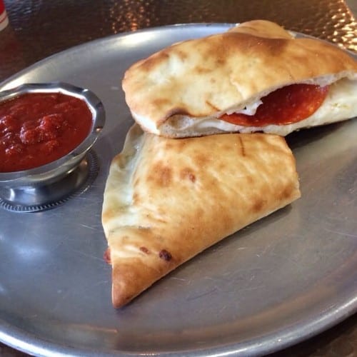 Pepperoni Sausage Calzone.
