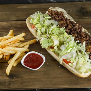 12" Chopped cheese sandwich