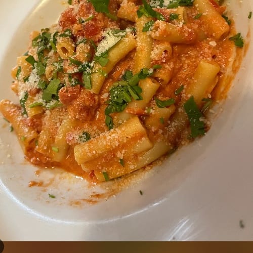 Penne with Marinara.