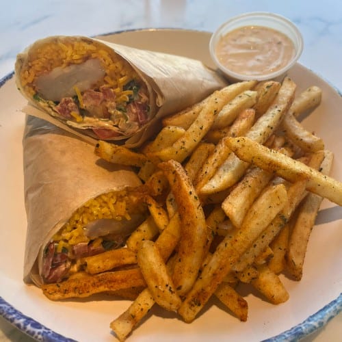 Black Tiger Shrimp Kabob Wrap.