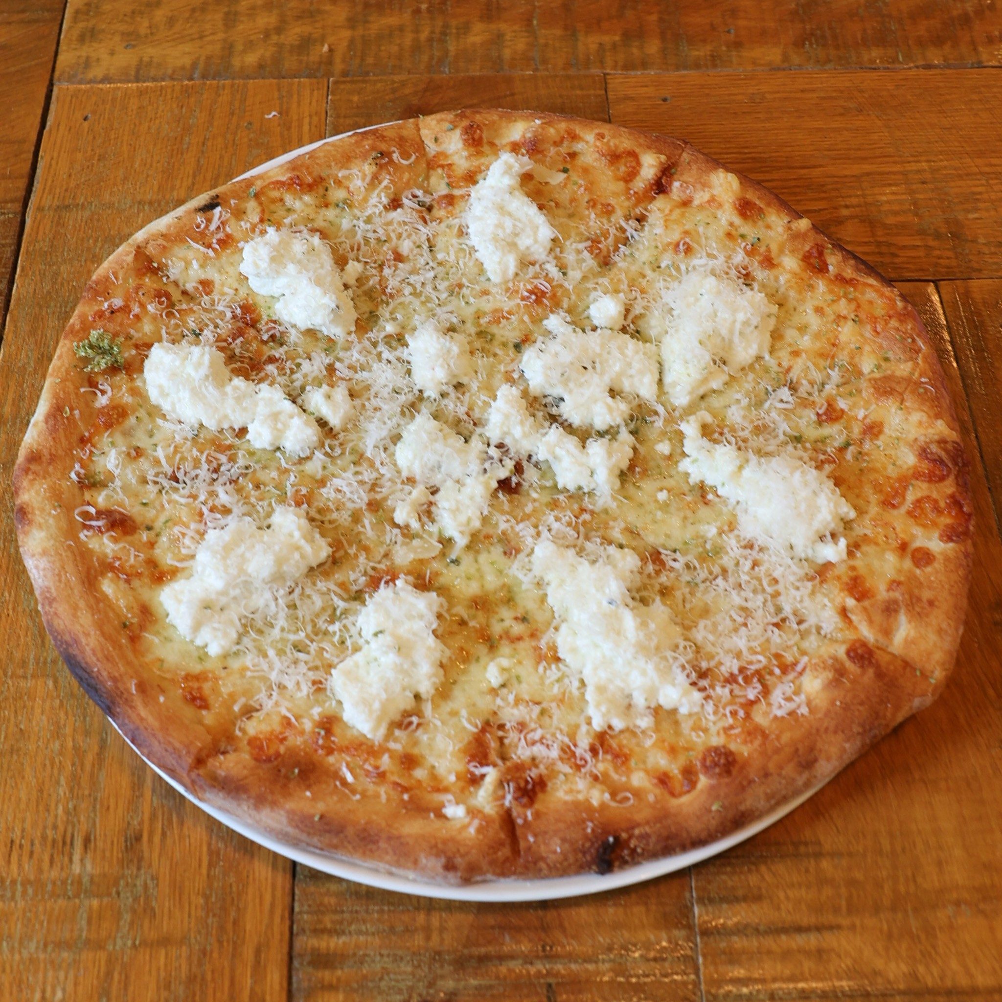 White Pie Pizza.