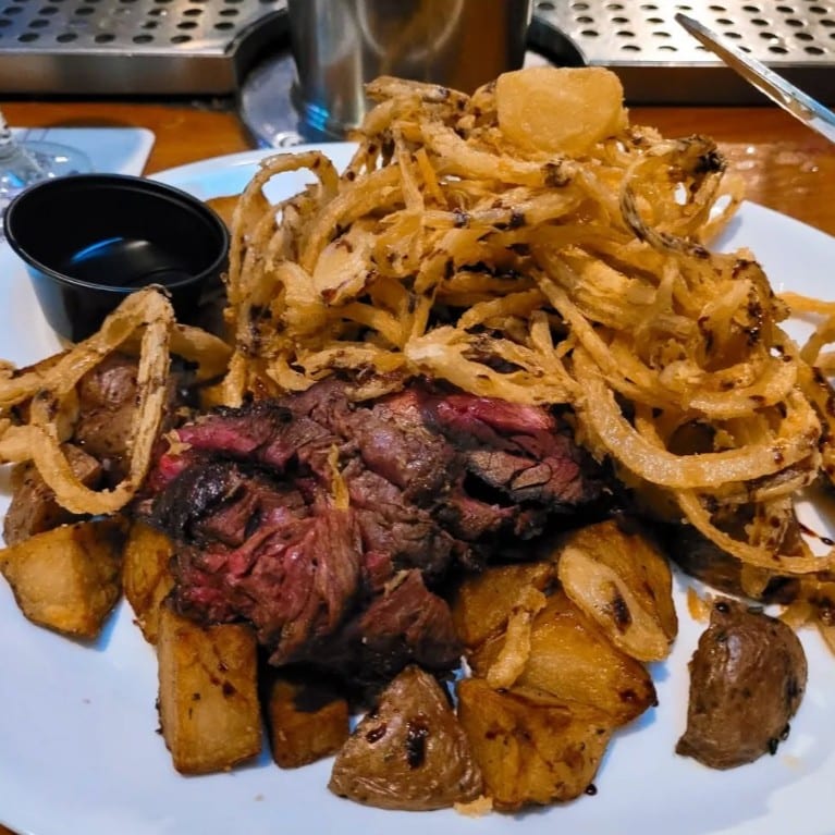 Grilled Hanger Steak.