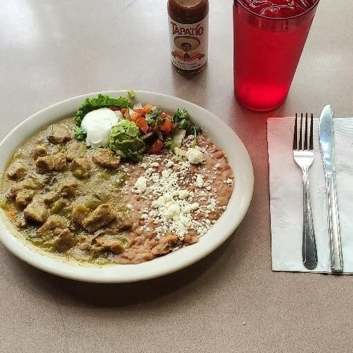 Pork Chile Verde Plate.