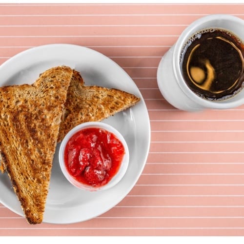 Toast &  Strawberry Jam.
