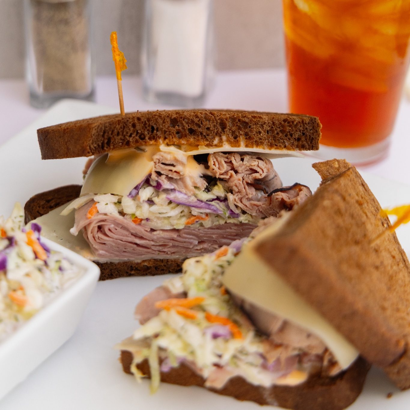 #2. Corned Beef, Roast Beef & Swiss Cheese Sandwich.