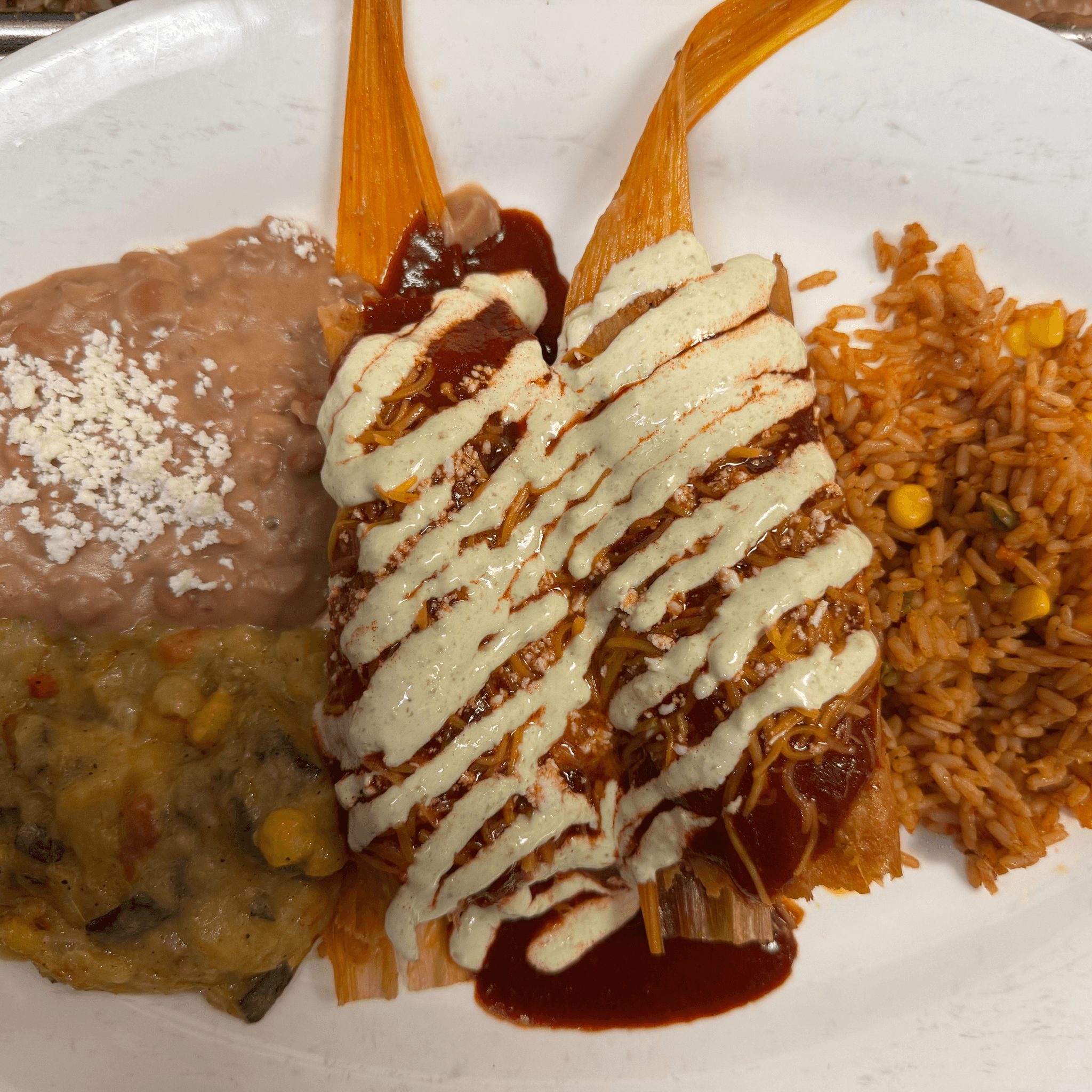 Tamales of the Day Plate.