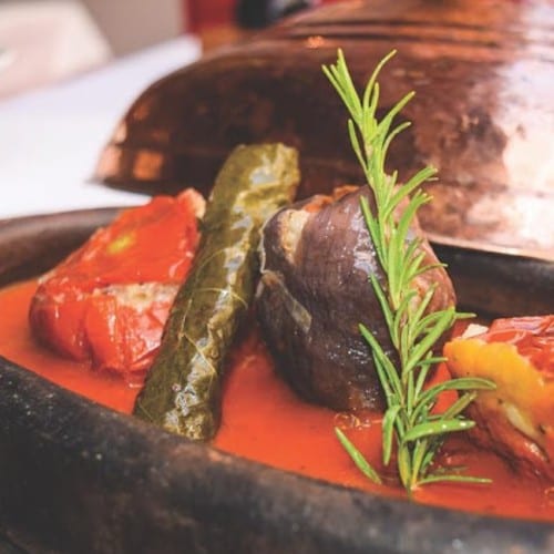 Mixed Hot Dolma Plate.