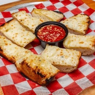 Cheesy Garlic Bread with Marinara.