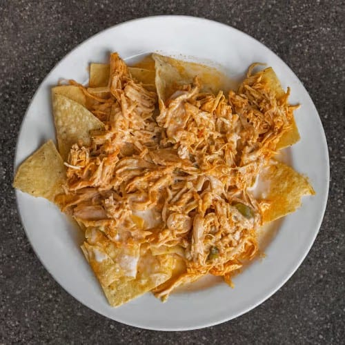 Nachos with Beef or Chicken.