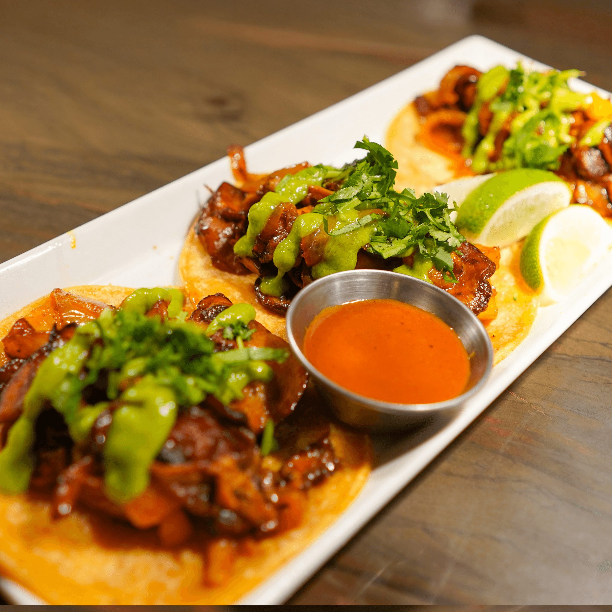 Exotic Mushrooms Al Pastor Tacos.