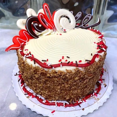 6" Red Velvet Cake-Serves 6-8.