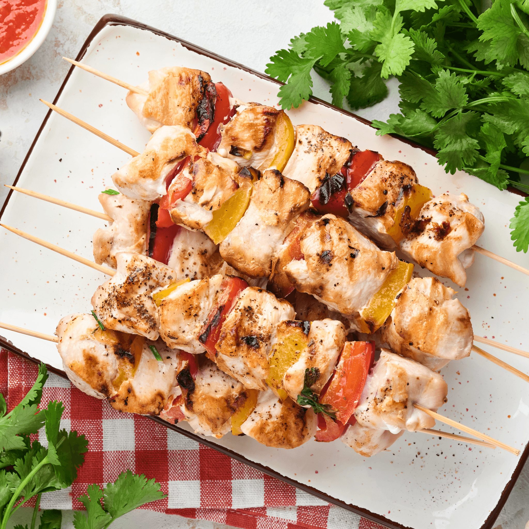 Chicken Kabob Plate.