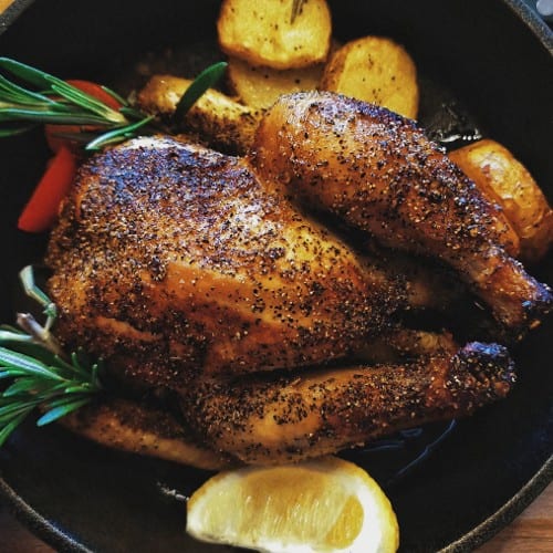 60. Com Ga Ro Ti / Roasted Cornish Hen.