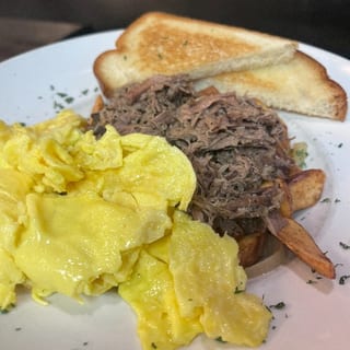 Texas BBQ Brisket Hash and Eggs