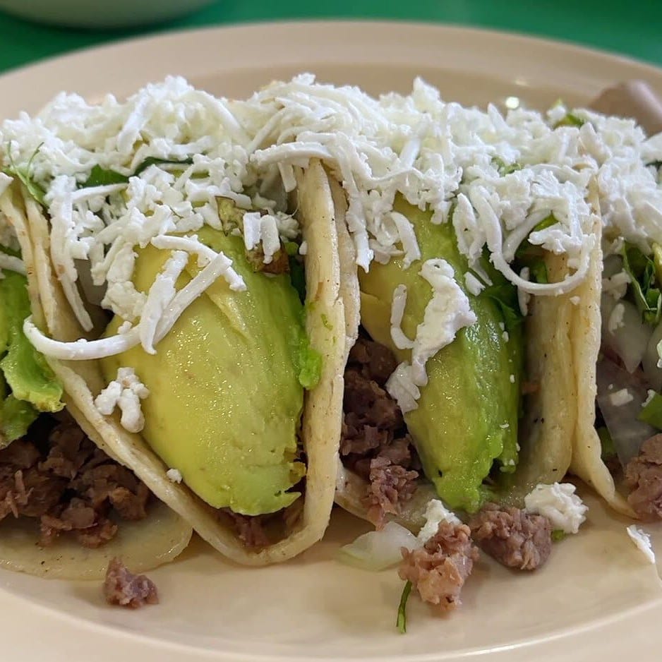 THE AVOCADO AND CHEESE STREET TACO.