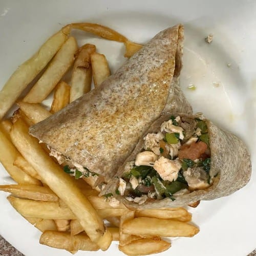 Roasted Salmon Wrap.