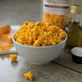 Salt and Vinegar Cheddar Popcorn.