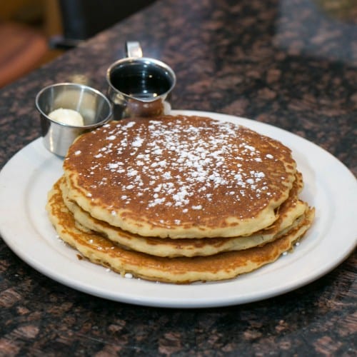 Buttermilk Pancakes or Multigrain Pancakes , full stack.