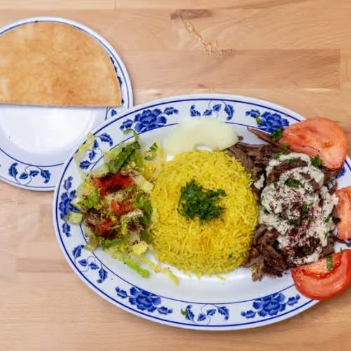Beef Shawarma Platter.