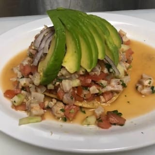 Ceviche De Pescado Tostada