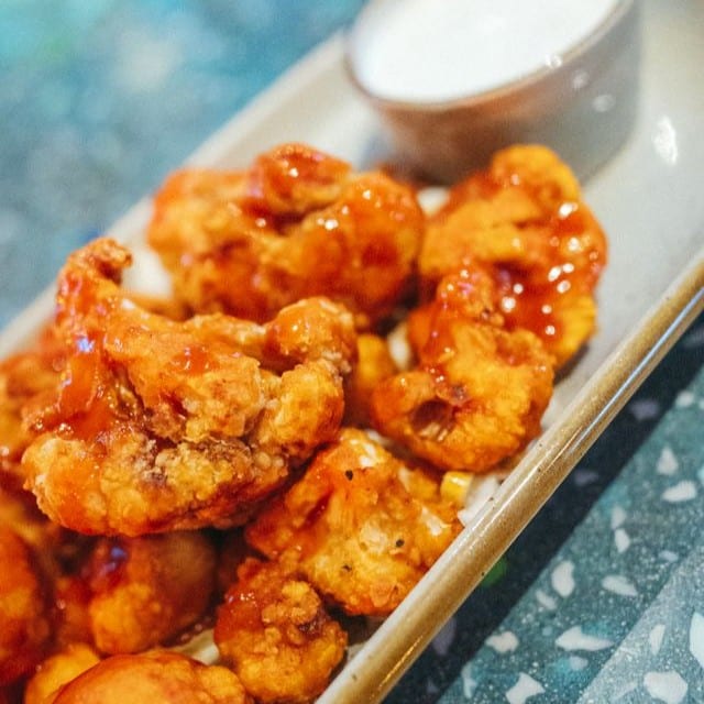 Buffalo Cauliflower Bites.