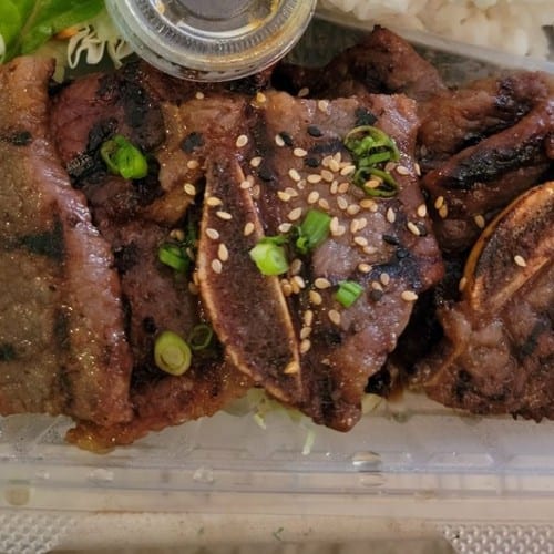 Korean Short Ribs Entree.