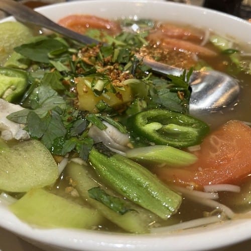 83. Canh Chua Ca Bong Lau / Sour Soup Cotton Fish Lau.