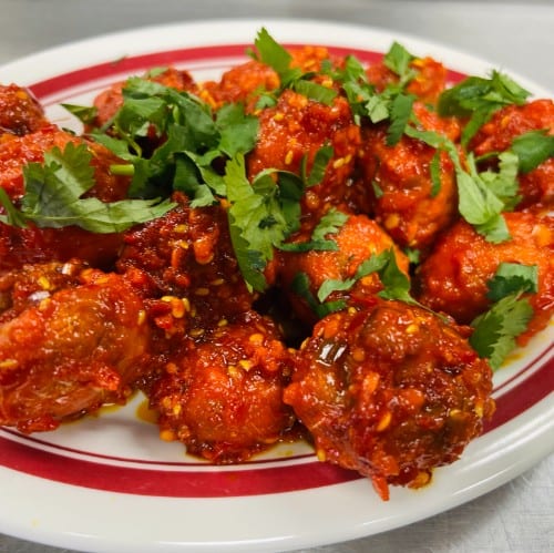 Lunch Mushroom Manchurian (GF)/(DF).