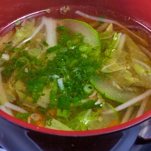 Clear Vegetable Soup.
