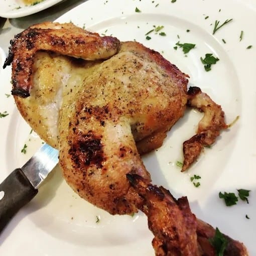 Half Broiled Spring Chicken.