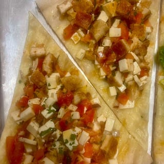 Chicken Bruschetta Pizza Slice