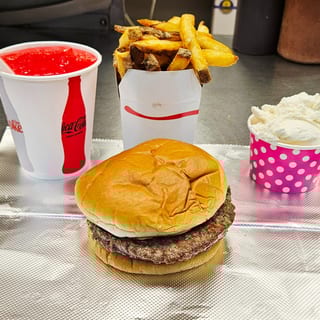 Kids Hamburger FRIES, KIDS DRINK, KIDS ICECREAM