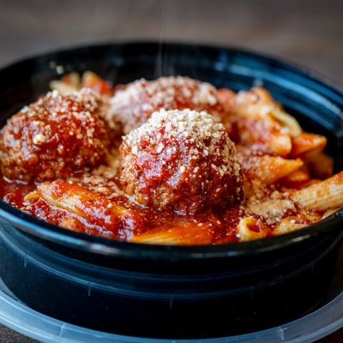 Ziti and Meatballs.