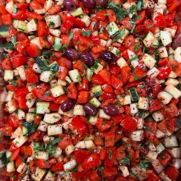 Shepherd Salad Tray.