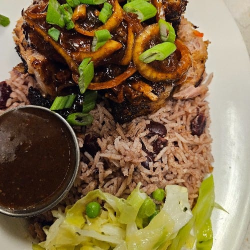 Molasses Rubbed Jerk Pork.