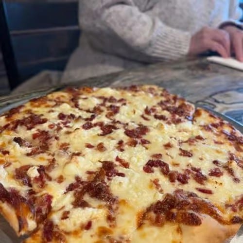 Chicken Bacon Ranch Pizza.