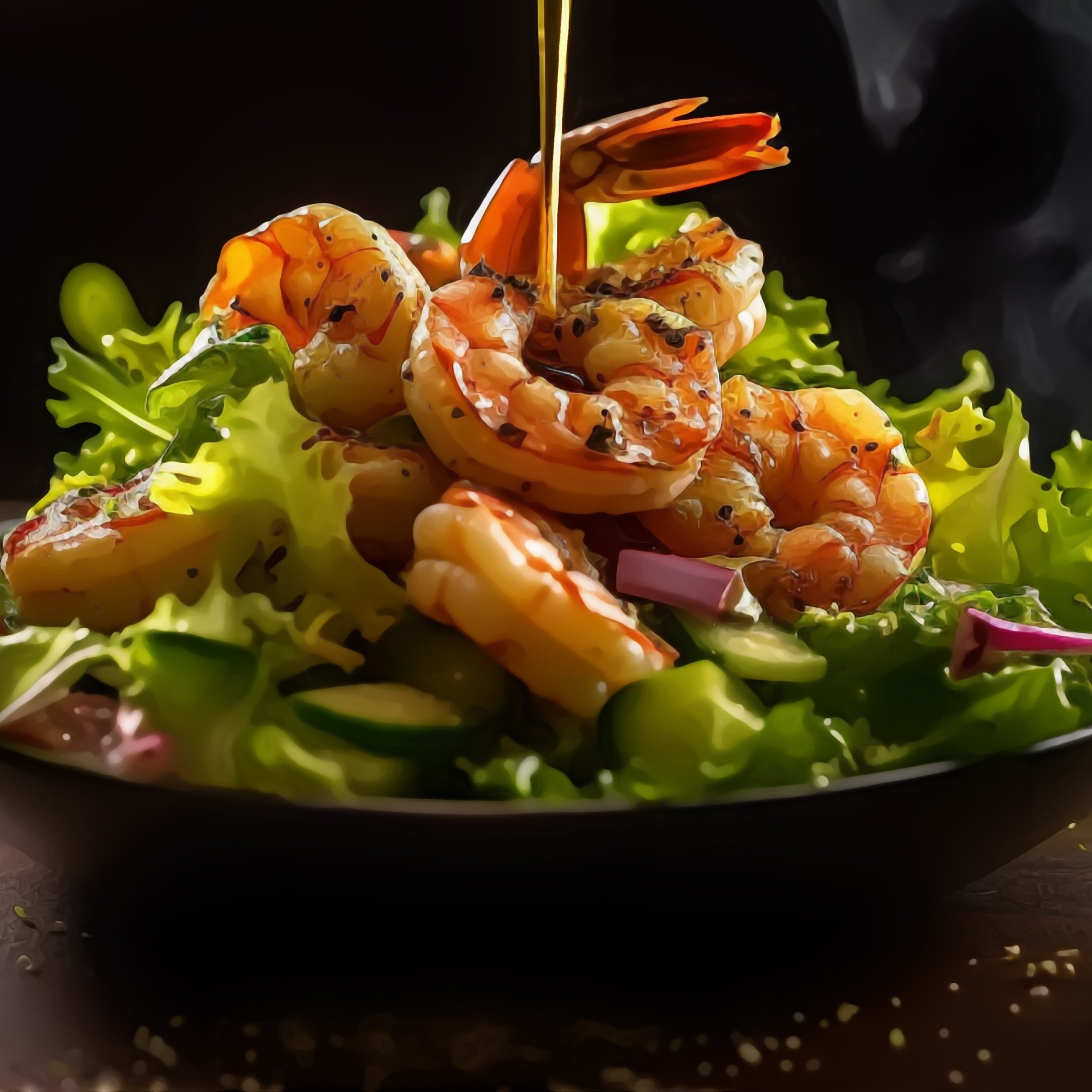 Grilled Shrimp Salad.